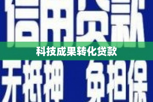 维西科技成果转化贷款