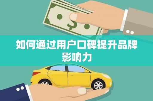 维西如何通过用户口碑提升品牌影响力