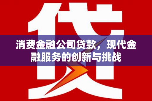 维西消费金融公司贷款，现代金融服务的创新与挑战