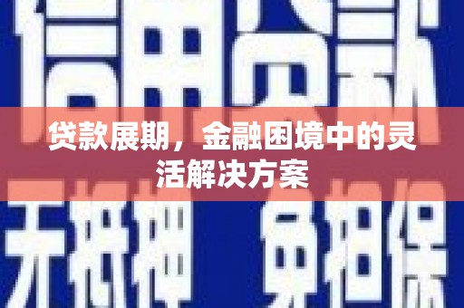 维西贷款展期，金融困境中的灵活解决方案