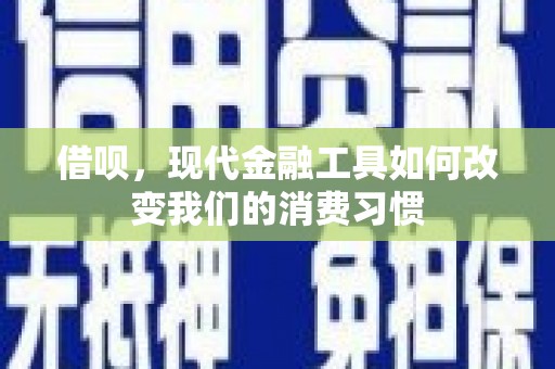维西借呗，现代金融工具如何改变我们的消费习惯