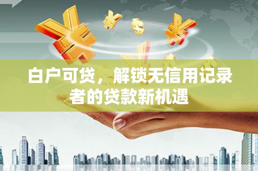 维西白户可贷，解锁无信用记录者的贷款新机遇