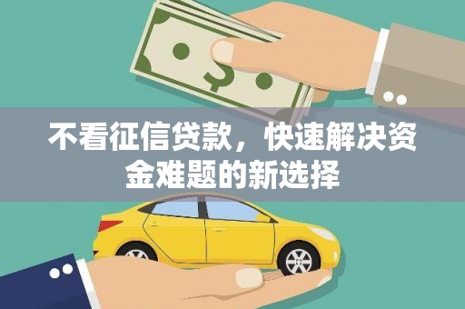 维西不看征信贷款，快速解决资金难题的新选择